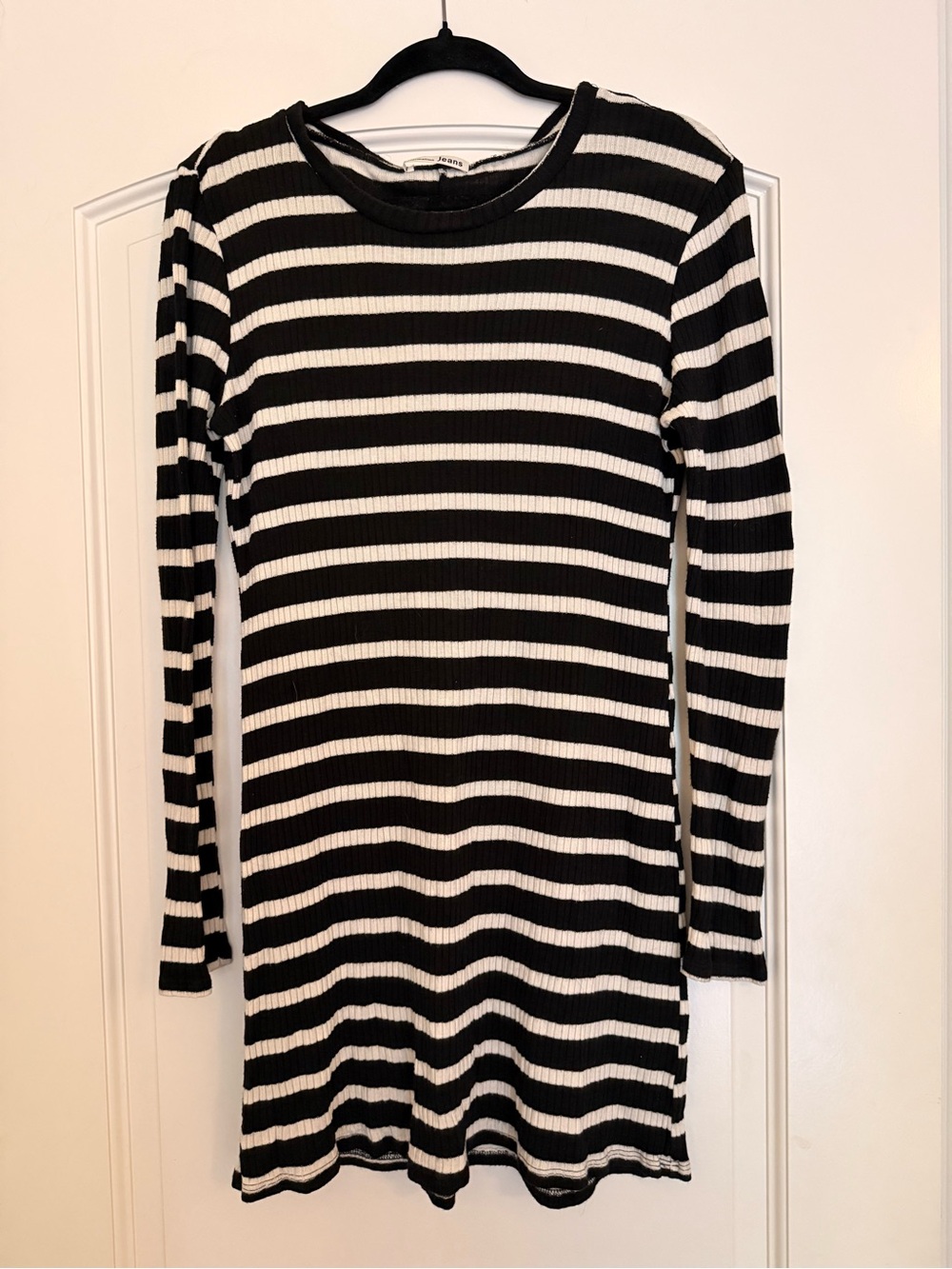 Reformation striped long sleeve knit dress